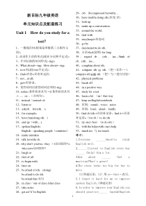 人教版新目标英语九年级全册单元知识点及配套练习