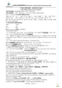 八年级上册英语各单元知识点归纳总结