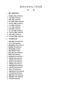 建筑施工企业承包范围