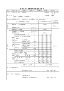 模板安装工程检验批质量验收记录表