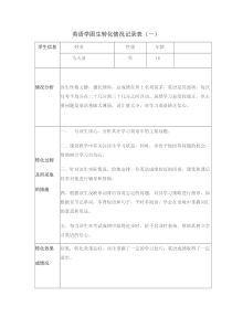 学困生转化情况记录表