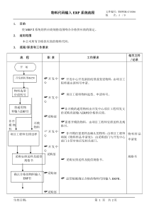 物料代码输入ERP系统流程6