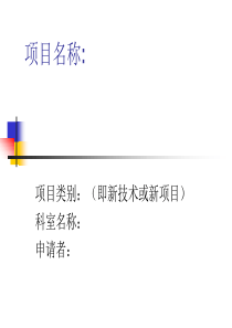 新技术新项目申报PPT模板