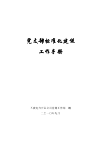 党支部标准化建设工作手册(201009)