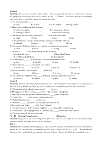 大学英语B级考试试题与答案