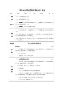 《常见运动损伤的预防和紧急处理》教案