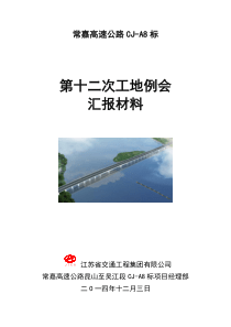 第十二次工地例会汇报材料