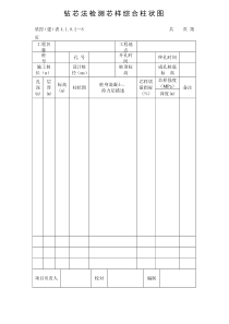 钻芯法检测芯样综合柱状图