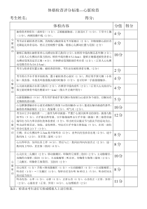 心脏体格检查评分标准