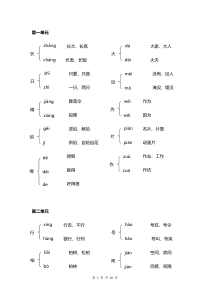 部编二年级语文上多音字(答案参考)