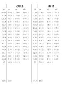 小学数学二年级下册(乘法加法混合运算)口算题打印版