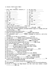 高一英语必修2-单词拼写与完成句子专题练习[1]1