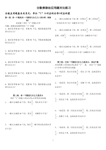 数学人教版六年级上册分数应用题练习