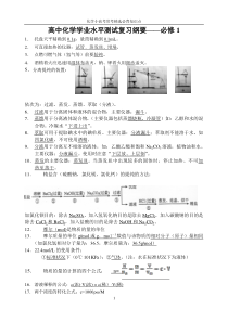 高中化学学业水平测试常考必背知识点