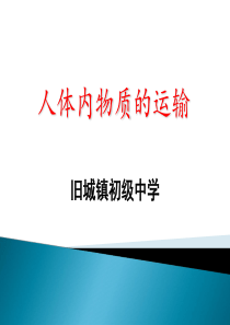 人体内物质的运输复习课ppt课件