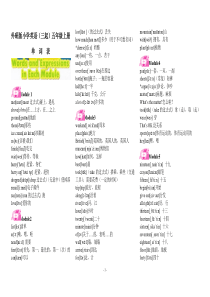 外研版小学英语(三起)五年级上册单词表(含音标)