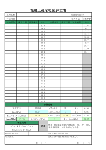 混凝土强度评定自动计算表格无私奉献版