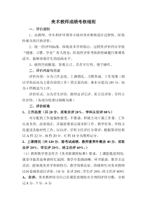 美术教师成绩考核细则