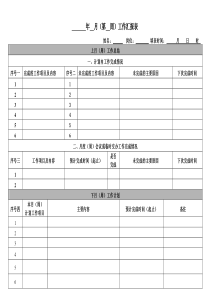 工作总结计划表格