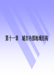 第11章城市内部地域结构分析解析