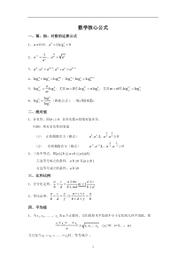 考研管理类联考数学核心公式