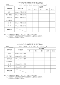 班级日常消毒记录表