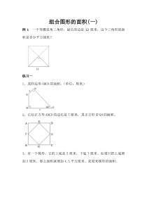 组合图形的面积——小学奥数专题