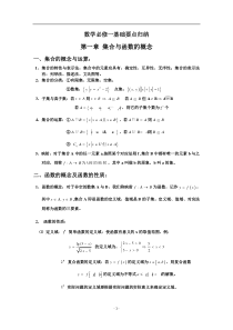 高一数学上册基础知识点总结