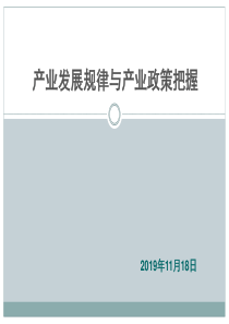 2019.11.18产业发展规律与产业政策把握