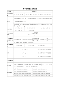 高中数学公式一览表