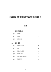 E5071C网分测试VSWR操作简介