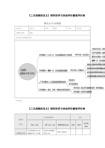 《二次函数的定义》研究性学习活动评价量规评价表