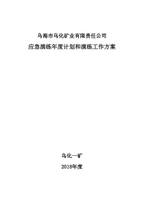 2018年度应急演练工作计划