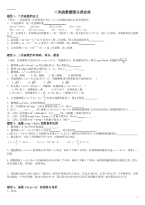 自己总结很经典二次函数各种题型分类总结