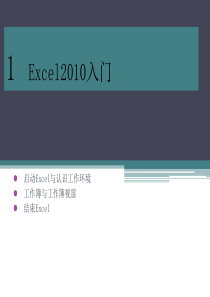 Excel2010基础教程(ppt)