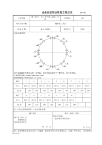 设备垫铁隐蔽记录