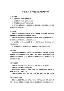 【高考语文】诗歌鉴赏之设题类型及答题方法(含习题含答案)