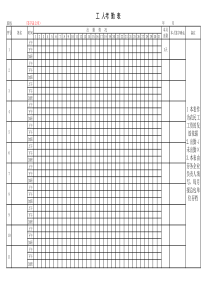 工人考勤表