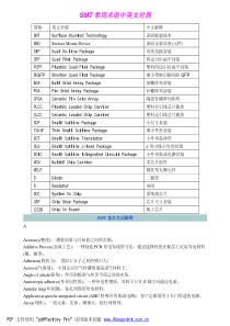 SMT专用术语中英文对照表