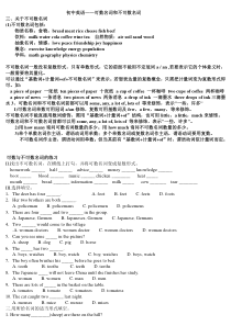 初中英语——可数名词和不可数名词解析及练习