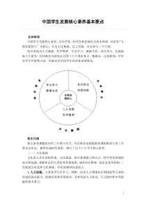 中国学生发展核心素养基本要点