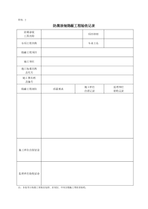 防腐涂装隐蔽工程验收记录