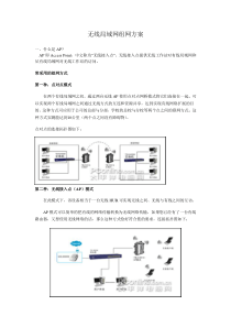 无线局域网组网方案