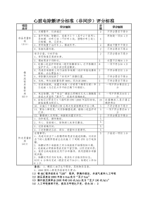 心脏电除颤评分标准(非同步)评分标准