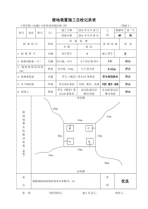 接地装置施工检查及评级记录