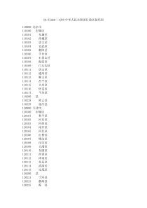 GBT2260—1999中华人民共和国行政区划代码