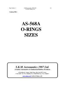 AS-568A-O型密封圈尺寸