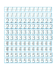 数字1-10字帖-下载打印即可(免费)