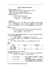 人教版英语八年级下册单元知识点总结