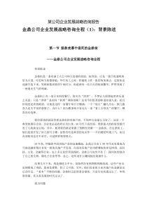 某公司企业发展战略咨询报告